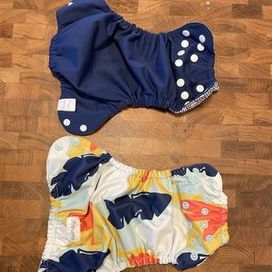 Esembly Diapers- 5 insides, 2 covers, 1 day bag